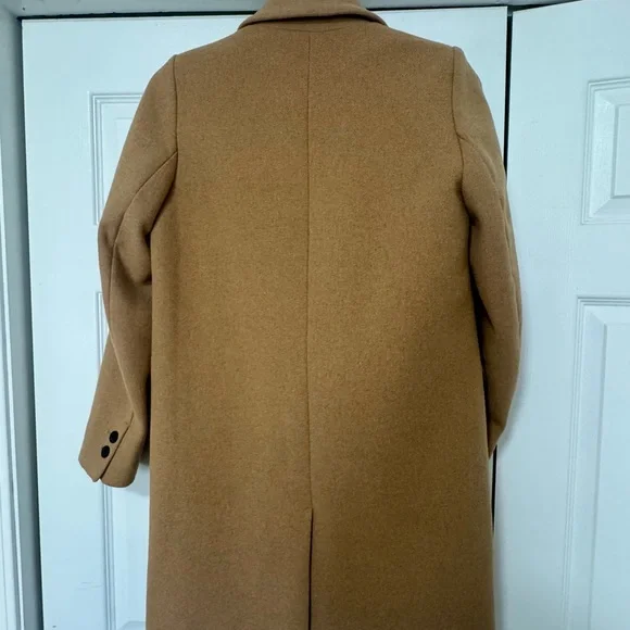 Zara Camel Coat with Black Lining - Picture 3 of 9